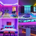 130ft Led Strip Lights Rgb Color Changing Bluetooth Smart App Smd 5050 Strips With Remote For Bedroom Kitchen Home Decoration 