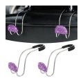 Car Headrest Hook 2 Pack Bling Backseat Organizer Hanger For Purse Clothes Grocery Bag Rhinestones Auto Storage Holder 