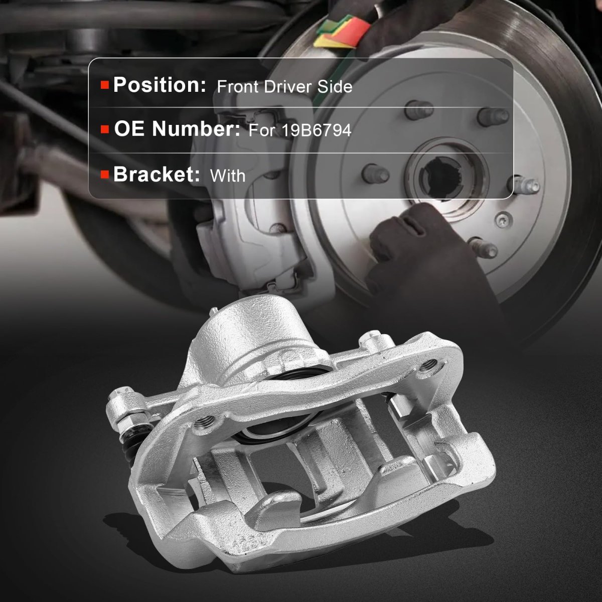 Front Left Disc Brake Caliper Assembly With Bracket 19b6794 For Hyundai Accent 2012 2017 Kia Rio Dodge Attitude 2014