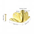 Uxcell 18x18x18mm Metal Box Corner Protectors Edge Guard Iron Gold Tone 48pcs