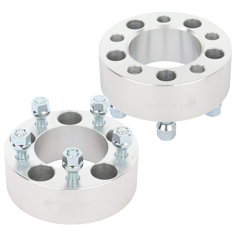 2 In Wheel Spacers 5x4 5 Bore 5mm For Ford Mustang 1965 To014 6061 T6 Billet Aluminum With 1 2 Studs And Lug Nuts 2 Piece Set