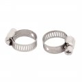Uxcell 9mm-16mm Adjustable Range 8mm Width Stainless Steel Gear Hose Clamp 30pcs