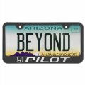 Au-tomotive Gold Laser Etched Logo Stainless Steel License Plate Frame For Honda Pilot Rugged Black