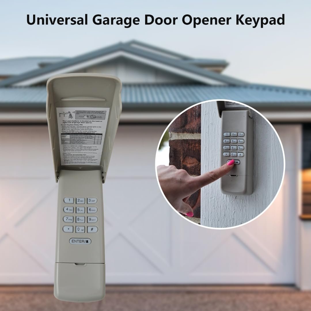 Universal Garage Door Opener Remote Keypad For Chamberlain 248735 248754 48930d Cg40d Cg42d Hd200d Hd600d Hd800d Hd900d With