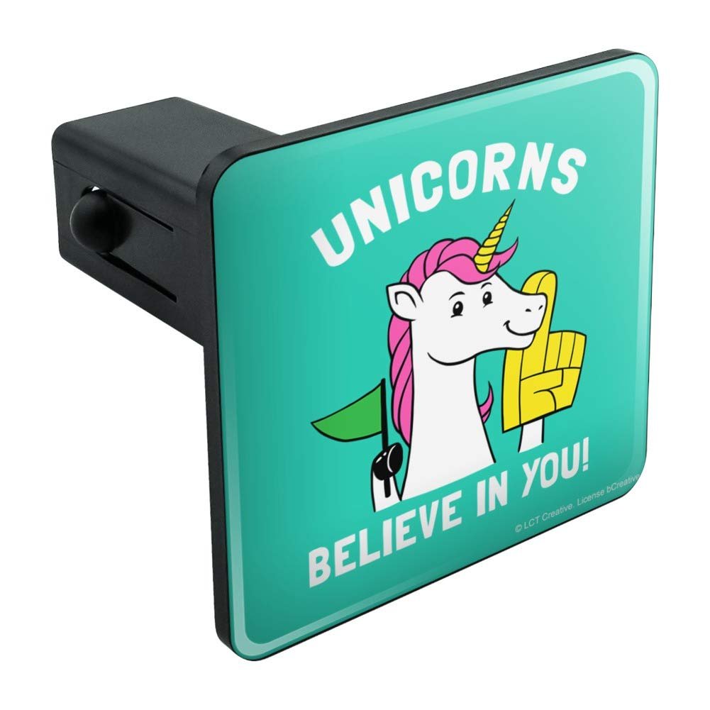 Graphics More Unicorns Believe In You Funny Humor Tow Trailer Hitch Cover Plug Insert