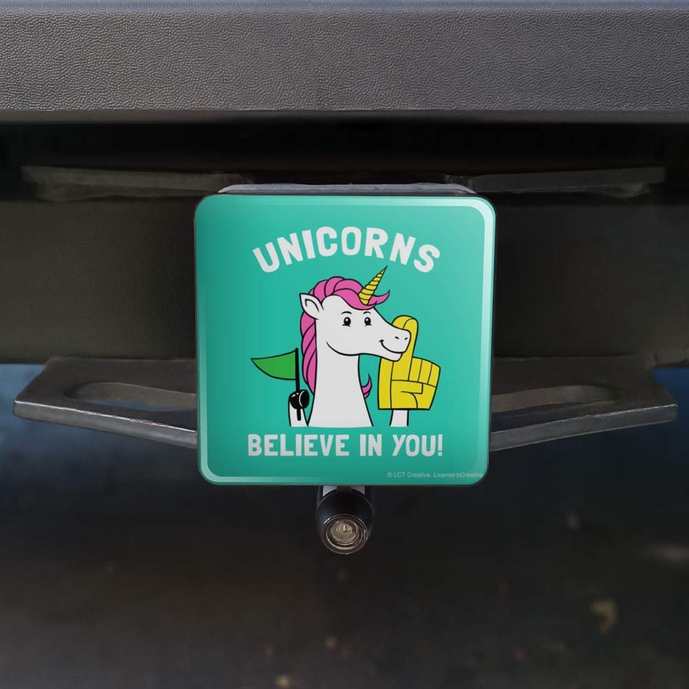 Graphics More Unicorns Believe In You Funny Humor Tow Trailer Hitch Cover Plug Insert