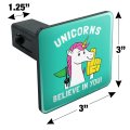 Graphics More Unicorns Believe In You Funny Humor Tow Trailer Hitch Cover Plug Insert