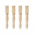 Waddell Farmhouse Pine Table Legs 15 25 H Set Of 4 Sanded Wood Coffee For Diy Home Decor Replacement Unfinished Furniture 