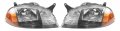 Am Headlights Headlamps Left Right Pair Set For 98-01 Geo Metro Firefly 