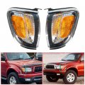Labwork Replacement For 2001-2004 Tacoma Parking Side Marker Light Assembly Pair Driver And Passenger Lights With Silver Trim