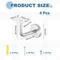 4 Pack Stainless Steel Handrail Bracket Wall-mounted Railing Support With Screws Flat Surface Staircase Hand Brackets For Home