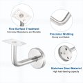 4 Pack Stainless Steel Handrail Bracket Wall-mounted Railing Support With Screws Flat Surface Staircase Hand Brackets For Home