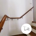 4 Pack Stainless Steel Handrail Bracket Wall-mounted Railing Support With Screws Flat Surface Staircase Hand Brackets For Home