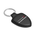 Dodge Durango Black Shield-shape Style Genuine Leather Key Chain Official Licensed