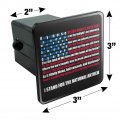 I Stand Usa National Anthem Star-spangled Banner American Flag Patriotic Tow Trailer Hitch Cover Plug Insert
