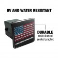 I Stand Usa National Anthem Star-spangled Banner American Flag Patriotic Tow Trailer Hitch Cover Plug Insert