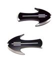 Yana Shiki A4026bk Black Tattoo Style Mirror Block-offs For Kawasaki Zx-6r Rr 636 Zx-10r 