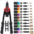 Professional Hand Rivet Nut Setter Kit 13 In Labor Saving Riveter Tool Set With 11 Metric Mandrels And 110 Assorted Rivnuts 
