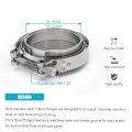 4 In Stainless Steel Exhaust V Band Clamp Male Female Flange Assembly 2 Piece Kit For Turbo High Horsepower Performance Systems