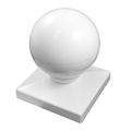 Durable White Pvc Vinyl Dome Ball Post Cap For A True 4 Inch X Single Pack Awcp-ball-4