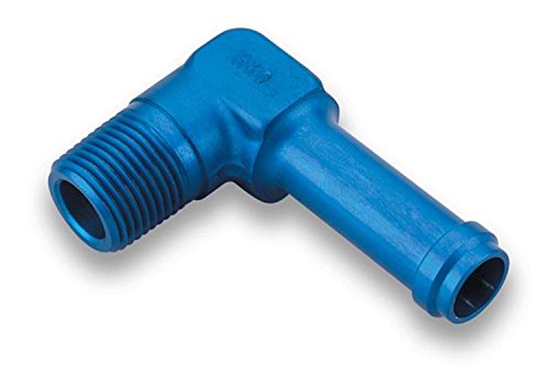Earls 984008ERL Blue Anodized Aluminum Straight 51/2 Hose To 3/8 Npt Male Adapter 