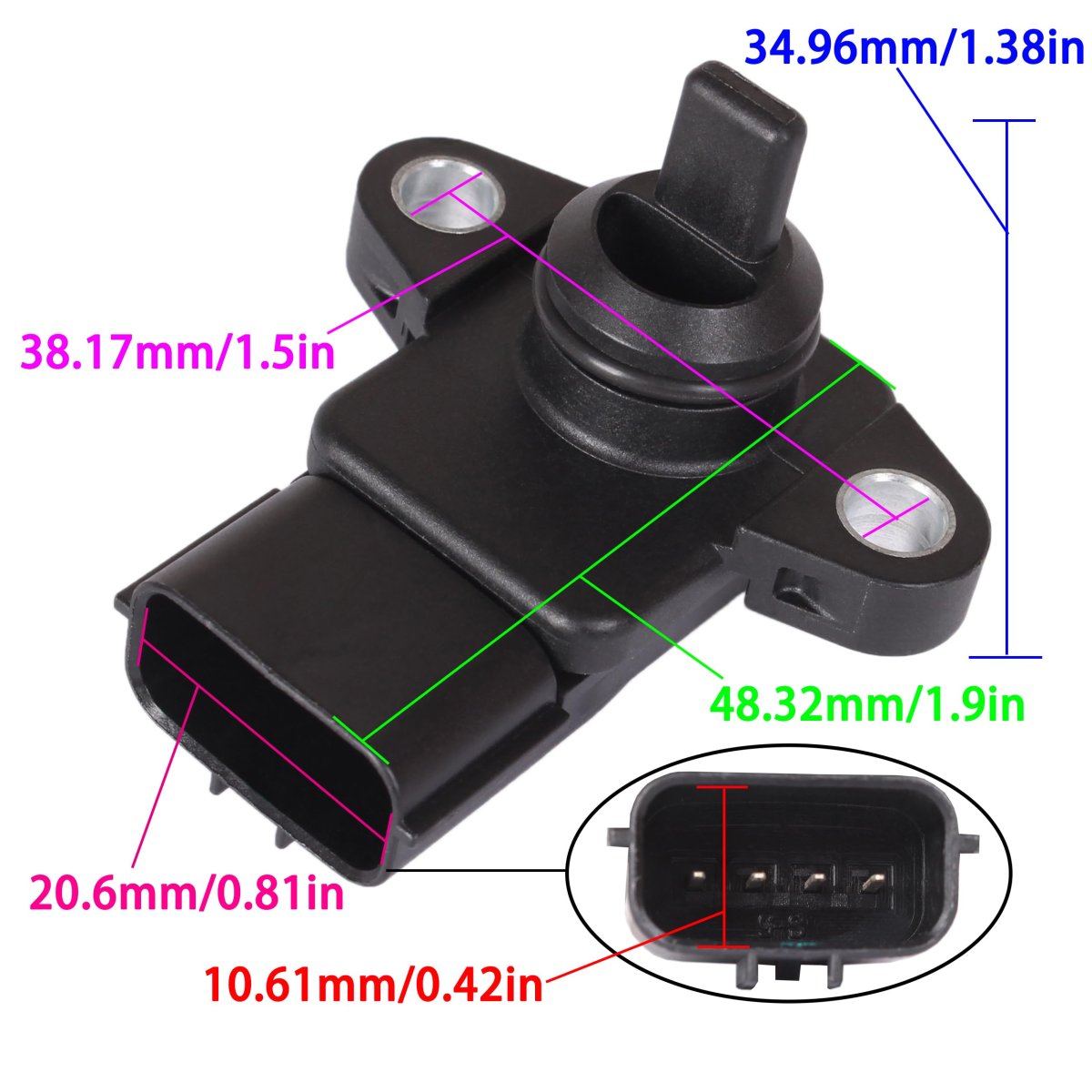 Map Pressure Sensor 68f-83688-00 For Yamaha Jet Boat Pwc Waverunner Vx V1 And Outboard Motors 75 90 115 150 175 200 Hp