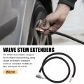 X Autohaux 80cm 31 Tire Valve Stem Extension Inflator Extender Hose Universal Fit For Car Motorcycle Bicycle