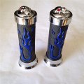 Watercraft Flame Gel Style Thick Wall Grips Skull Blue Atv Quad Yamaha Kawasaki Polaris Seadoo Bombardier Jet Ski Foreman Recon