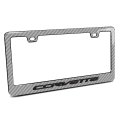 Chevrolet Corvette C7 In 3d On Silver Real 3k Carbon Fiber Finish Abs Plastic License Plate Frame 