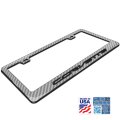 Chevrolet Corvette C7 License Plate Frame Silver Real 3k Carbon Fiber Finish Abs Plastic 3d Logo Universal Fit 12 In X 6