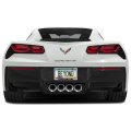 Chevrolet Corvette C7 License Plate Frame Silver Real 3k Carbon Fiber Finish Abs Plastic 3d Logo Universal Fit 12 In X 6