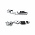 Chrome Short Angled Adjustable Foot Peg Mounting Kit For 1 25 In Front Engine Guard Frame Tube Honda Goldwing Vtx1300 Shadow