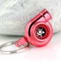 Maycoma Creative Spinning New Turbo Turbocharger Keychain Key Chain Ring Keyring Keyfob Anodized Red