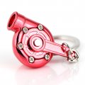 Maycoma Creative Spinning New Turbo Turbocharger Keychain Key Chain Ring Keyring Keyfob Anodized Red
