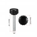Uxcell M5 X 30mm Metric Male Thread Knurled Clamping Knobs Grip Thumb Screw On Type Plastic Threaded Hand Bolt Black 12 Pcs