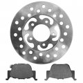 Caltric Rear Brake Disc Rotor With Pads Compatible Honda Rincon 650 Trx650fa 2003 2004 2005