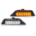 Hecasa Pair Full Led Fog Light For 2015-2017d Mustang Shelby Gt350 Replacement For Fo2521191 Fo2520191 Turn Signal Lamp Clear 