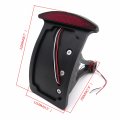 Httmt Mt301-a-bk Black Curved Side Mounted License Plate Bracket W Led Tail Light Brake 7 8 Inches Or 1 Inch Axles Compatible