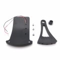 Httmt Mt301-a-bk Black Curved Side Mounted License Plate Bracket W Led Tail Light Brake 7 8 Inches Or 1 Inch Axles Compatible