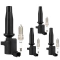 4 Ignition Coils With Iridium Spark Plugspcs Coil Packs Fits 2013018 Ford C-max 2 0l L4 2009-2019 For Escape 2 5l 2-pins