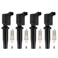 4 Ignition Coils With Iridium Spark Plugspcs Coil Packs Fits 2013018 Ford C-max 2 0l L4 2009-2019 For Escape 2 5l 2-pins
