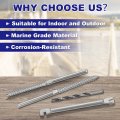 Uxcell 70 Pack Left Right Handed Thread Swage Lag Screws T316 Stainless Steel Deck Railing Hardware For Wood Post 1 8 Cable Kit