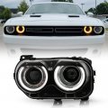 Acanii For Halogen W O Air Ducts Model 2015-2022 Dodge Challenger Led Drl Projector Headlight Headlamp Driver