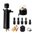 Universal 750ml Billet Aluminum Baffled 2 Port Oil Catch Can Reservoir Tank With Breather Filter And Drain Valve For Most Cars 