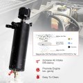 Universal 750ml Billet Aluminum Baffled 2 Port Oil Catch Can Reservoir Tank With Breather Filter And Drain Valve For Most Cars