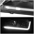 Led Drl L-bar Black Housing Clear Corner Headlight Lamps Tool Kit Compatible With Honda Accord 98-02