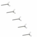 5 Pieces Butterfly Screw Bolt M6x30mm 304 Stainless Steel Thumb Winged Hand Bolts For Door Handles Faucets Lamps And Knobs 
