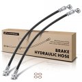 A-premium Front Brake Hydraulic Hoses Compatible With Select Chevy Gmc And Isuzu Models W3500 W4500 Tiltmaster 1998-2002