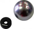 Vms Racing 10x1 25mm Thread 6 Speed Jdm Round Ball Shift Knob In Gunmetal Grey Gray Silver Billet Aluminum For 03-08 2003-2008