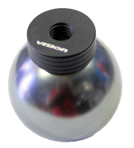 Vms Racing 10x1 25mm Thread 6 Speed Jdm Round Ball Shift Knob In Gunmetal Grey Gray Silver Billet Aluminum For 03-08 2003-2008
